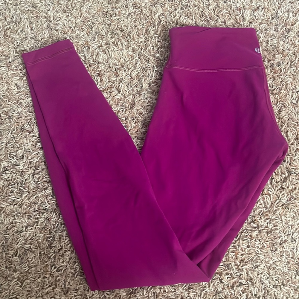 Lululemon size 6 Magenta Full Length leggings